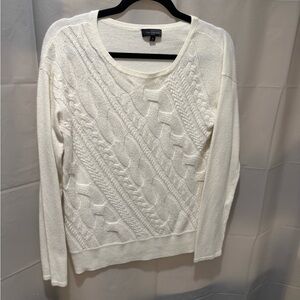 The Limited Cream Cable Knit Sweater